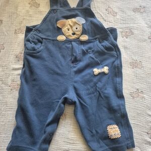 Carter's Blue Overalls with Puppy Design